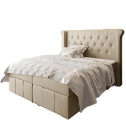 Kontinentální postel MASSI s prošívaným čelem