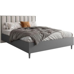 Ložnicová postel 160x200 STELLE šedá - BeautySofa24.pl