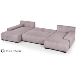 Rohová sedací souprava s funkcí spaní BENNY U | BeautySofa24.cz