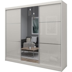 Posuvná skříň Viva II se zrcadlem a zásuvkami | Beautysofa24.cz