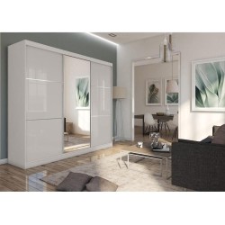 Posuvná skříň Viva II se zrcadlem a zásuvkami | Beautysofa24.cz