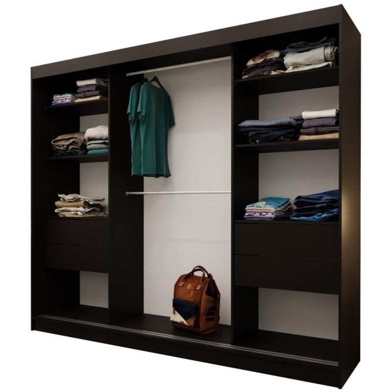 Posuvná skříň Viva II se zrcadlem a zásuvkami | Beautysofa24.cz