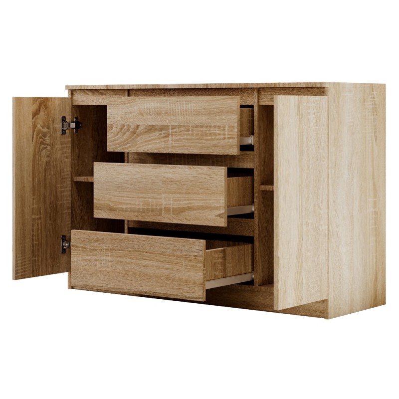 Dvoudveřová komoda se třemi zásuvkami LEMON | Beautysofa24.cz