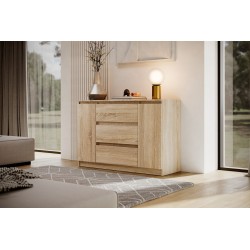 Dvoudveřová komoda se třemi zásuvkami LEMON | Beautysofa24.cz