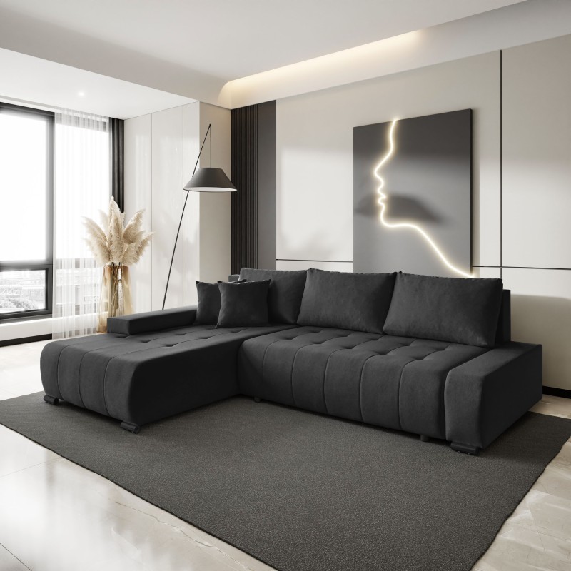 Rohová skříň s funkcí spaní DRACO L Barrel | BeautySofa24.cz