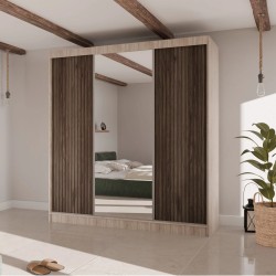 Zrcadlová posuvná skříň RAMOS II 200 cm