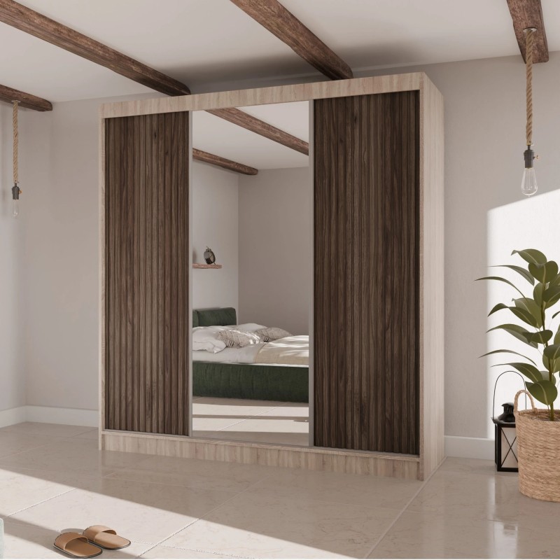 Zrcadlová posuvná skříň RAMOS II 200 cm