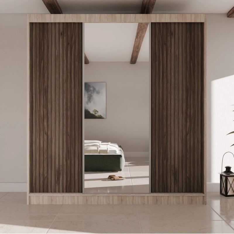 Zrcadlová posuvná skříň RAMOS II 200 cm