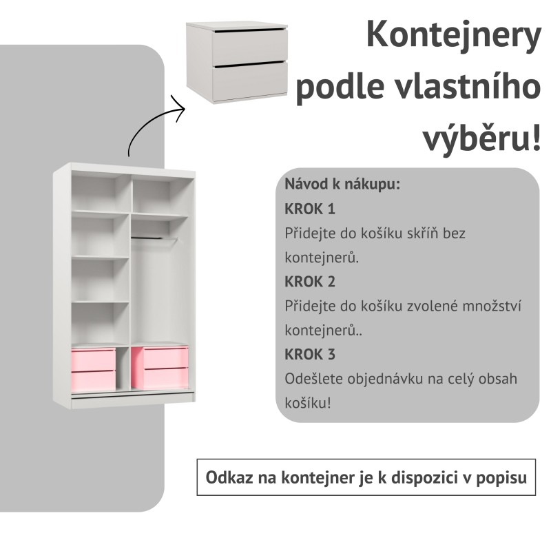 Posuvná skříň NELA s lamelami