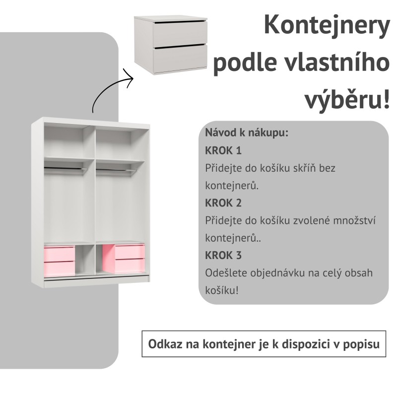 Posuvná skříň NELA s lamelami