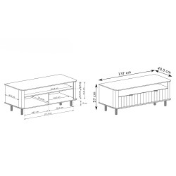 Skříňka RTV NEVADA - kompaktní design pro malé interiéry