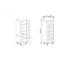 Vitrína NEVADA do obývacího pokoje - moderní styl a praktický úložný prostor