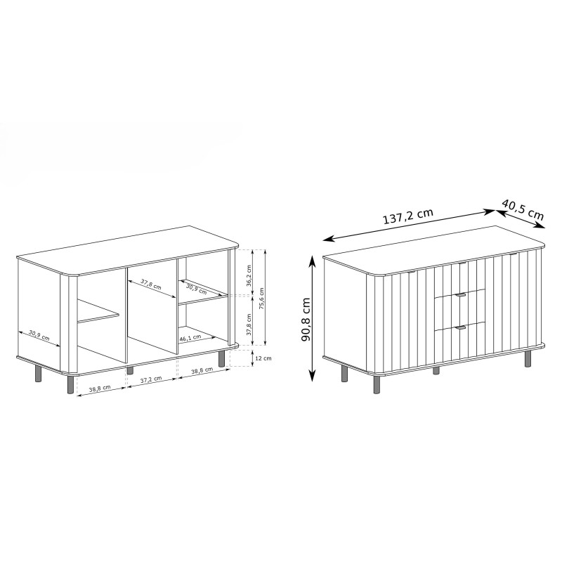Komoda Nevada - moderní komody a skříně
