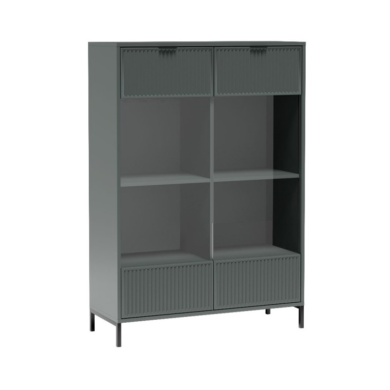 Dvoudveřová vitrína Linna s osvětlením LED