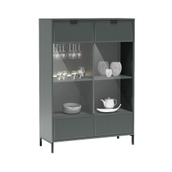 Dvoudveřová vitrína Linna s osvětlením LED