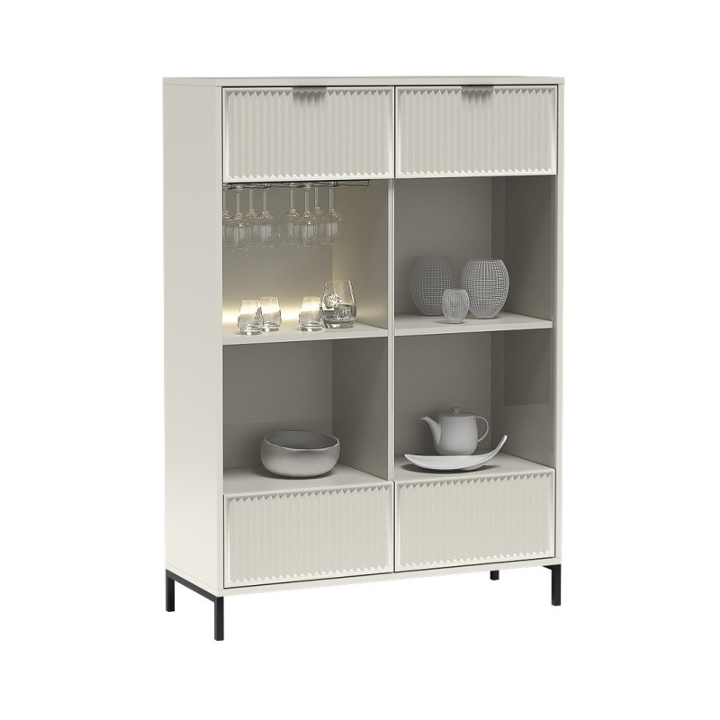 Dvoudveřová vitrína Linna s osvětlením LED