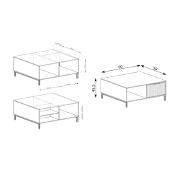 Moderní konferenční stolek Linna