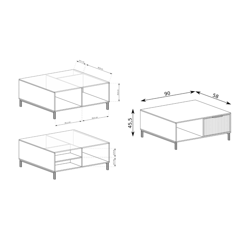 Moderní konferenční stolek Linna