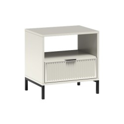 Noční stolek s drážkovaným čelem Linna