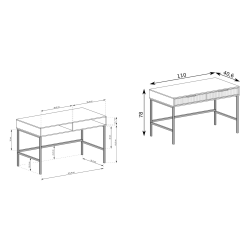 Moderní konzola s drážkovaným čelem Linna
