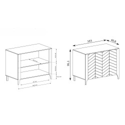 Dvoudveřová komoda Lume - styl a funkčnost
