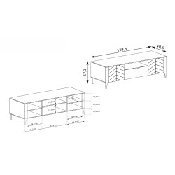 Moderní skříň RTV Lume 160 cm - styl a funkčnost