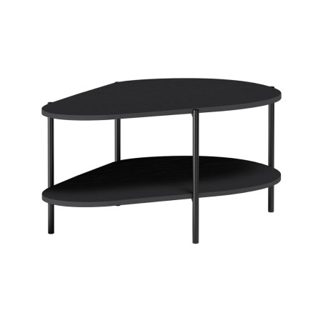 Moderní konferenční stolek - černý, dvoupatrový, designový konferenční stolek