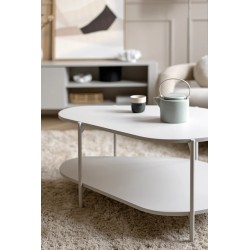 Moderní konferenční stolek - černý, dvoupatrový, designový konferenční stolek