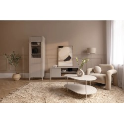 Moderní konferenční stolek - černý, dvoupatrový, designový konferenční stolek