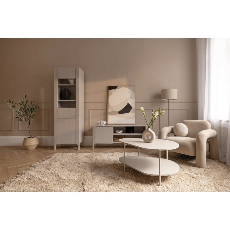 Moderní konferenční stolek - černý, dvoupatrový, designový konferenční stolek