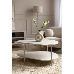 Moderní konferenční stolek - černý, dvoupatrový, designový konferenční stolek