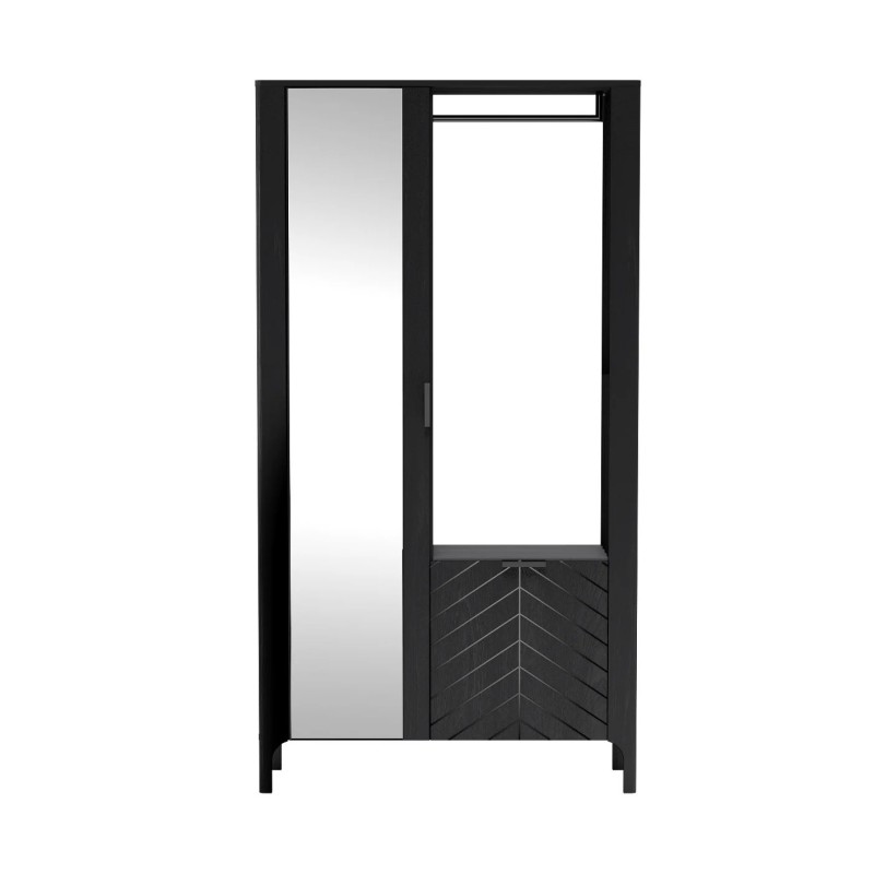 Šatní skříň LUME se zrcadlem a lamelami - moderní design