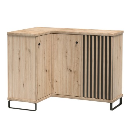 Rohová komoda s lamelami - styl a funkčnost