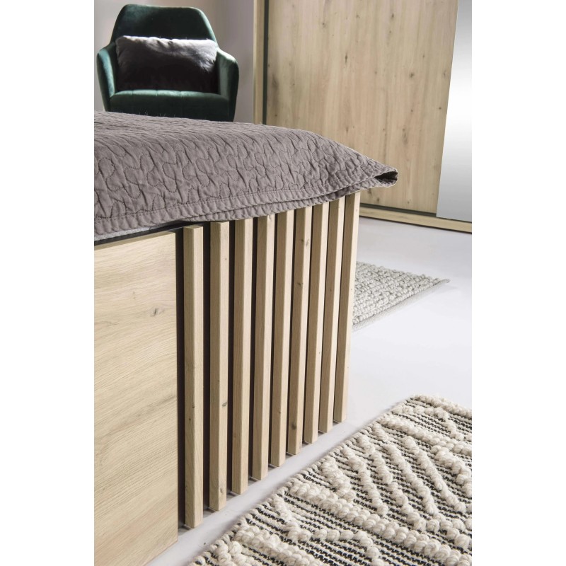 Moderní postel CAYA s úložným prostorem a rošty