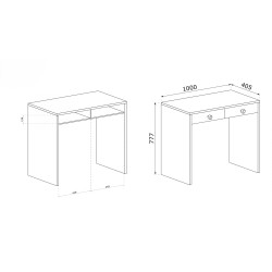 Toaletní stolek CAYA se zrcadlem - styl a funkčnost