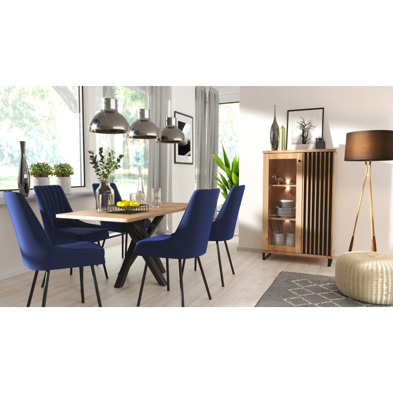 Moderní skládací stůl CAYA 120-160 cm - loftový styl a funkčnost