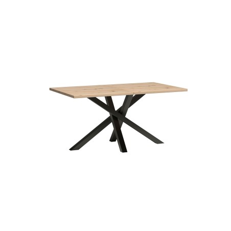 Moderní skládací stůl CAYA 160-260 cm - loftový design, kovové nohy