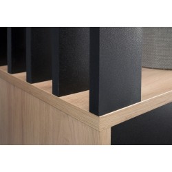 Šatní skříň se zrcadlem LIMO 100 cm - se sedákem nebo bez, v loftovém stylu