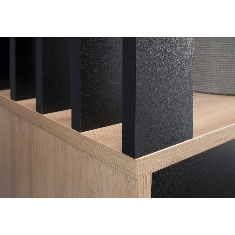 Šatní skříň se zrcadlem LIMO 100 cm - se sedákem nebo bez, v loftovém stylu