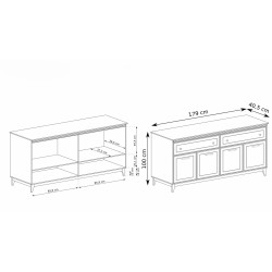 Komoda Charlott 179 cm - elegance a kapacita