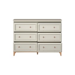 Komoda Charlott 135 cm - 6 zásuvek, klasický styl