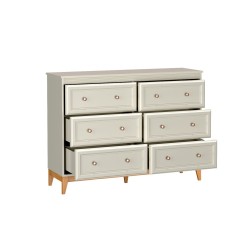 Komoda Charlott 135 cm - 6 zásuvek, klasický styl