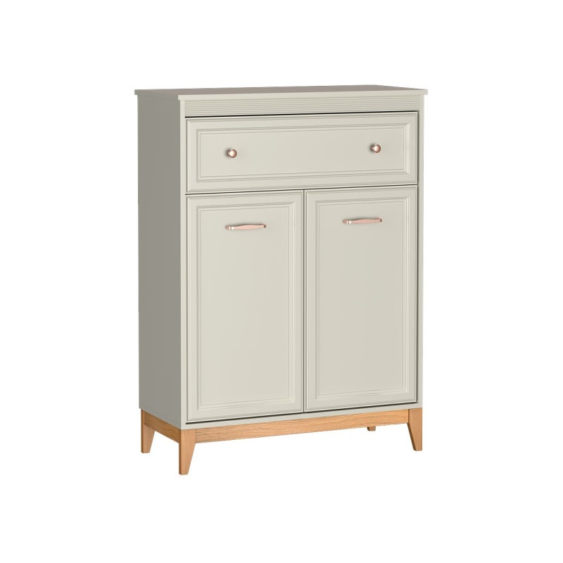 Komoda Charlott 92 cm - vysoká, se zásuvkou a dvířky