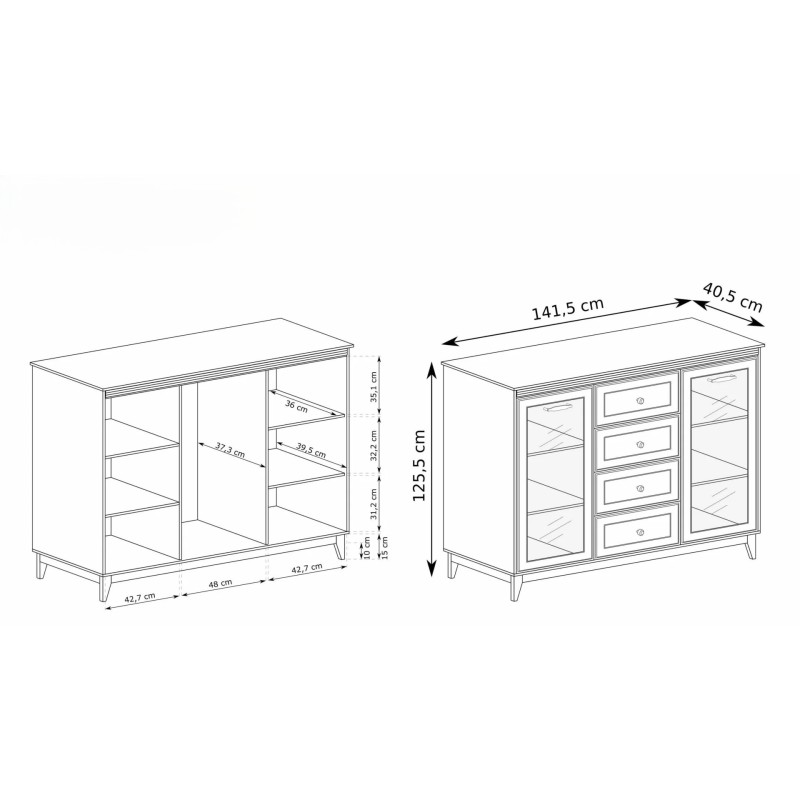Zásuvková skříň Charlott - elegantní a praktická