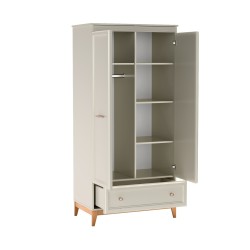 Šatní skříň Charlott - kašmírová zásuvková skříň