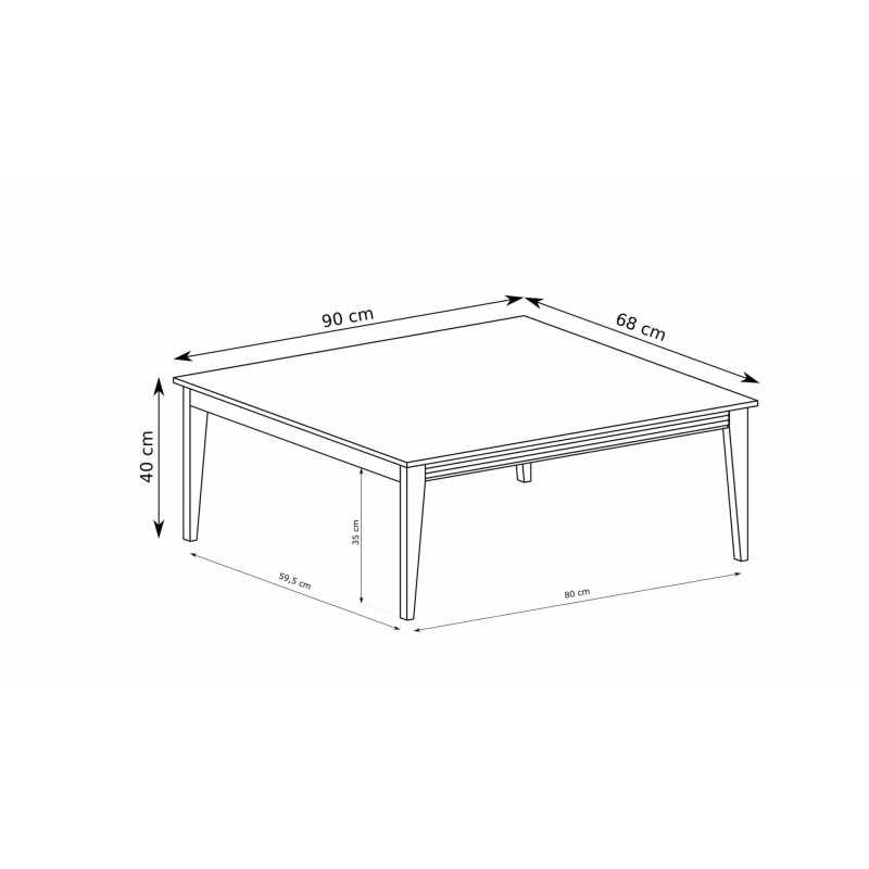 Lavice Charlott - elegantní konferenční lavice v kašmírové barvě