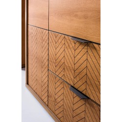 Velká komoda a skříně FUN - karamelový dub