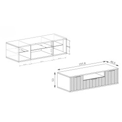 RTV skříňka FUN 160 cm - moderní TV skříňka