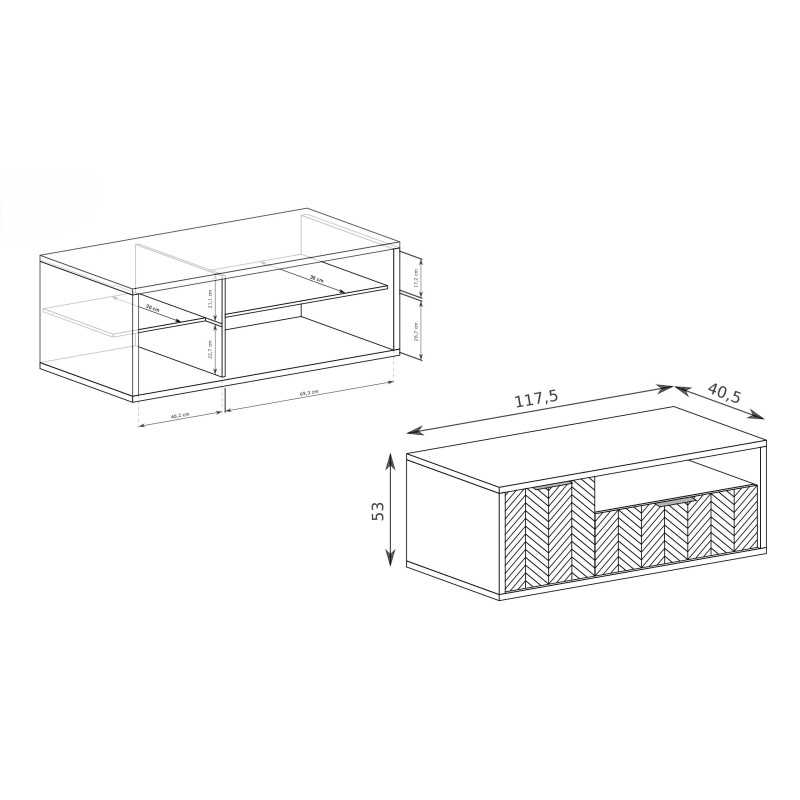 Skříňka RTV FUN - kompaktní a funkční | Dub karamelový