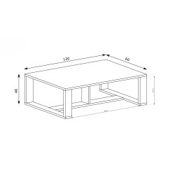 Lavice FUN 120 cm - moderní konferenční stolek v barvě karamelového dubu